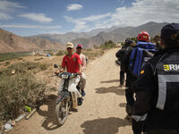 The Spanish rescue team Ericam works with Moroccan firefighters during an operation near the village of Talat N'Yaabouq in the Atlas Mountai...