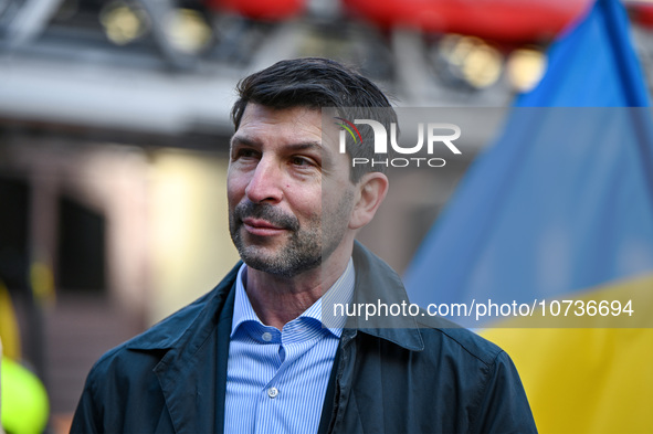 LVIV, UKRAINE - OCTOBER 30, 2023 - Ambassador Extraordinary and Plenipotentiary of the Republic of Austria to Ukraine Arad Benko attends the...