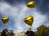Demonstration in front of the National Palace of Culture in Sofia, Bulgaria on November 7, 2023. The participants asked to demand the releas...