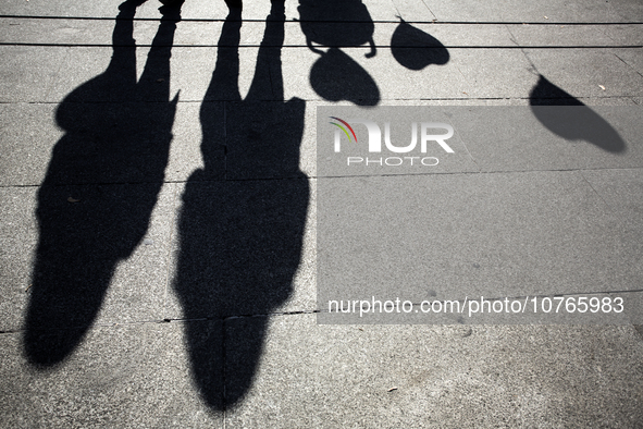 Demonstration in front of the National Palace of Culture in Sofia, Bulgaria on November 7, 2023. The participants asked to demand the releas...