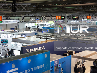 general view o trade fair goers are seen at medica fair 2023 in Duesseldorf, Germany on Nov.13.2023 (