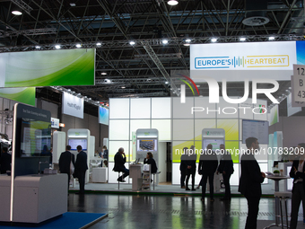 general view of trade fair goers are seen at medica fair 2023 in Duesseldorf, Germany on Nov.13.2023 (