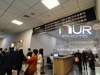 SHANGHAI, CHINA - NOVEMBER 14, 2023 - Parents take their children to see a doctor at the pediatric emergency department of a hospital in Sha...