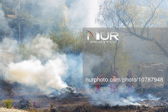 CalFire manages a prescribed controlled burn in Northern Calif. on Tuesday, November 14, 2023. Controlled burns are taking place across Cali...