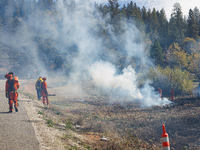 CalFire manages a prescribed controlled burn in Northern Calif. on Tuesday, November 14, 2023. Controlled burns are taking place across Cali...