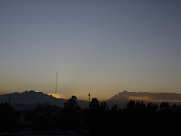 On the right, view of the Popocatepetl volcano from Mexico City emitting smoke at dawn.

Last May, the Government of the State of Mexico,...