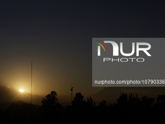 On the right, view of the Popocatepetl volcano from Mexico City emitting smoke at dawn.

Last May, the Government of the State of Mexico,...