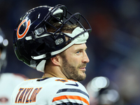 Chicago Bears wide receiver Trent Taylor (15) looks down the field ahead of an NFL  football game between the Detroit Lions and the Chicago...