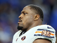 Chicago Bears defensive tackle Andrew Billings (97) walks off the field at halftime during  an NFL  football game between the Detroit Lions...