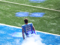 Detroit Lions offensive tackle Taylor Decker (68) heads to the field from the tunnel during an NFL football game between the Chicago Bears a...