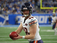 Chicago Bears long snapper Patrick Scales (48) is seen during the first half of an NFL football game between the Chicago Bears and the Detro...