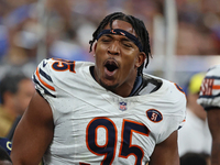 Chicago Bears defensive end DeMarcus Walker (95) is seen during the second half of an NFL football game between the Chicago Bears and the De...