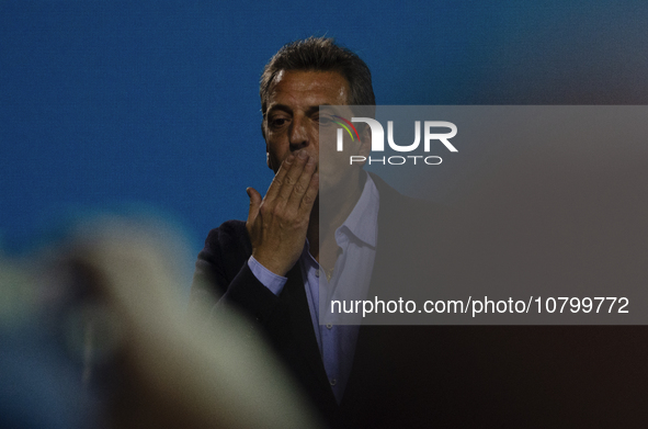 The presidential candidate of Union por la Patria, Sergio Massa, appears in public, after acknowledging defeat in the runoff.
City of Buenos...