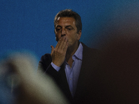 The presidential candidate of Union por la Patria, Sergio Massa, appears in public, after acknowledging defeat in the runoff.
City of Buenos...