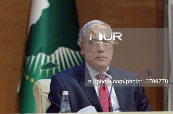 Prime Minister Algerine Nadir Larbaoui, during the launch of the sixth African judicial dialogue of the African Court on Human and Peoples'...