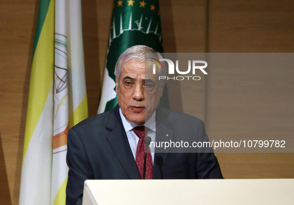 Prime Minister Algerine Nadir Larbaoui, during the launch of the sixth African judicial dialogue of the African Court on Human and Peoples'...