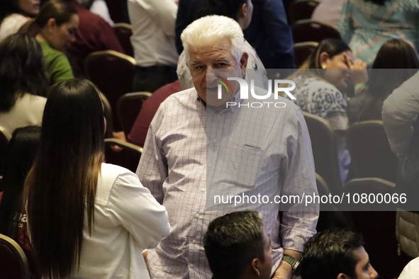 Jose Ramiro Lopez Obrador, brother of Mexican President Andres Manuel Lopez Obrador, is attending the registration event of the sole candida...