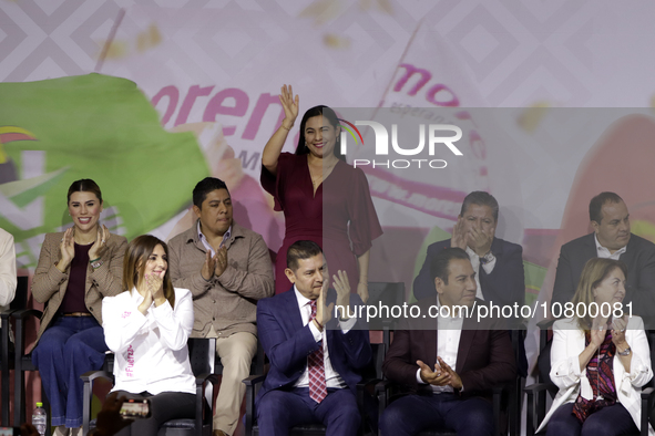 The Governor of the State of Colima, Indira Vizcaino, is attending the registration event of the sole candidate for the presidency of Mexico...