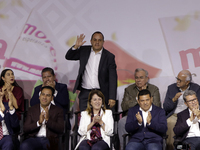 Cuauhtemoc Blanco, former soccer player and current governor of Morelos, is attending the registration event of the sole candidate for the p...