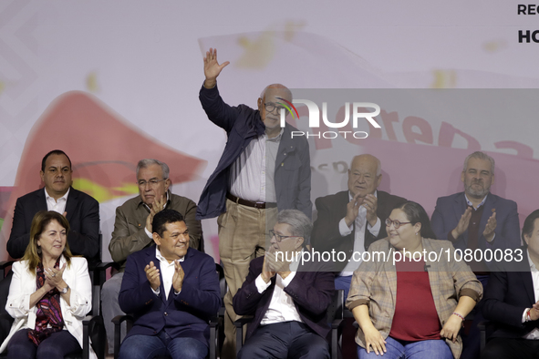 Governor Miguel Angel Navarro Quintero of Nayarit is attending the registration event of the sole candidate for the presidency of Mexico, Cl...