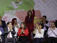 Governor Lorena Cuellar Cisneros is attending the registration event of the sole candidate for the presidency of Mexico, Claudia Sheinbaum P...