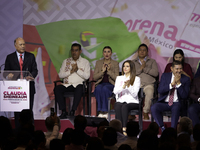 Alberto Anaya, the president of the Labor Party, is attending the registration event of the sole candidate for the presidency of Mexico, Cla...