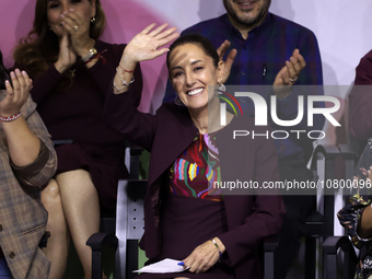 Claudia Sheinbaum Pardo is receiving the registration as the sole pre-candidate for the presidency of Mexico by the National Regeneration Mo...