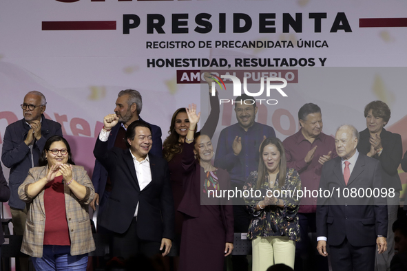 Claudia Sheinbaum Pardo is receiving the registration as the sole pre-candidate for the presidency of Mexico by the National Regeneration Mo...