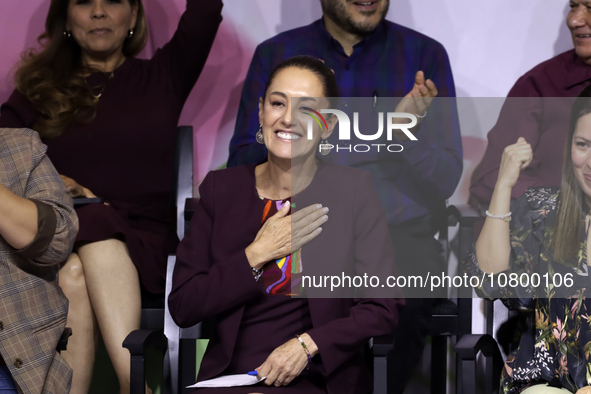 Claudia Sheinbaum Pardo receives the registration of sole pre-candidate for the presidency of Mexico by the National Regeneration Movement p...