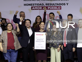 Claudia Sheinbaum Pardo receives the registration of sole pre-candidate for the presidency of Mexico by the National Regeneration Movement p...