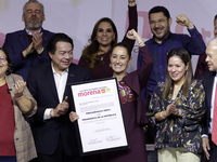 Claudia Sheinbaum Pardo receives the registration of sole pre-candidate for the presidency of Mexico by the National Regeneration Movement p...