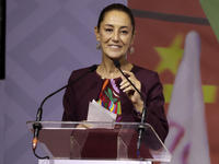 Claudia Sheinbaum Pardo receives the registration of sole pre-candidate for the presidency of Mexico by the National Regeneration Movement p...