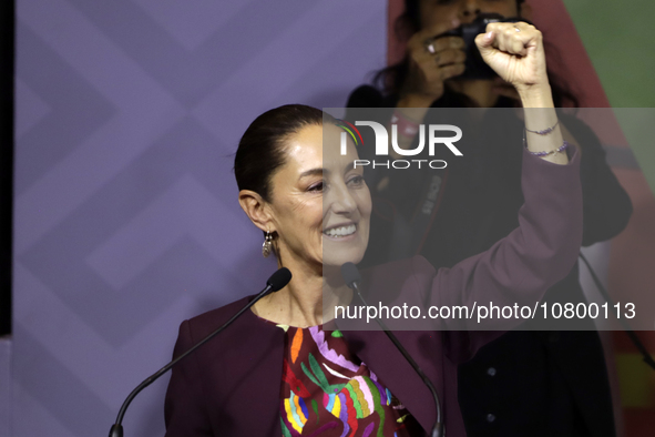 Claudia Sheinbaum Pardo receives the registration of sole pre-candidate for the presidency of Mexico by the National Regeneration Movement p...