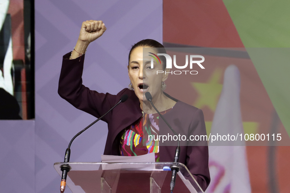 Claudia Sheinbaum Pardo receives the registration of sole pre-candidate for the presidency of Mexico by the National Regeneration Movement p...