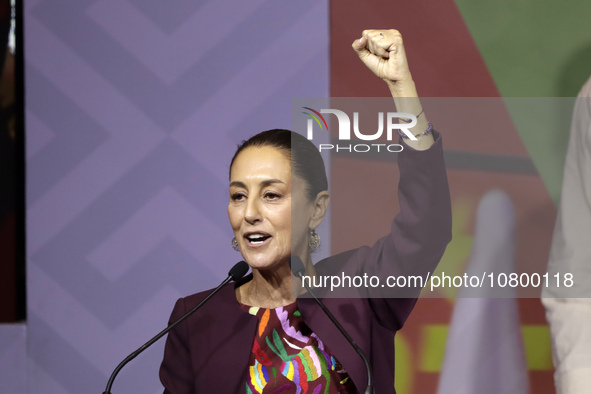 Claudia Sheinbaum Pardo receives the registration of sole pre-candidate for the presidency of Mexico by the National Regeneration Movement p...