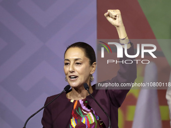 Claudia Sheinbaum Pardo receives the registration of sole pre-candidate for the presidency of Mexico by the National Regeneration Movement p...