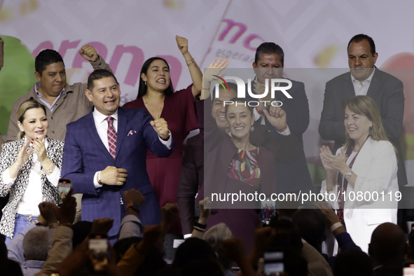 Claudia Sheinbaum Pardo receives the registration of sole pre-candidate for the presidency of Mexico by the National Regeneration Movement p...