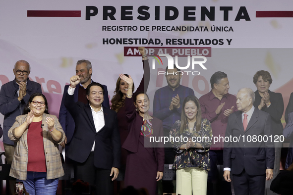 Claudia Sheinbaum Pardo receives the registration of sole pre-candidate for the presidency of Mexico by the National Regeneration Movement p...