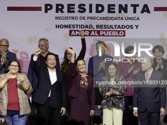 Claudia Sheinbaum Pardo receives the registration of sole pre-candidate for the presidency of Mexico by the National Regeneration Movement p...