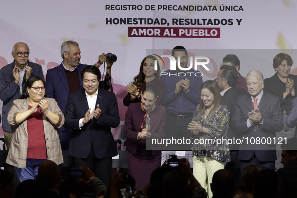 Claudia Sheinbaum Pardo receives the registration of sole pre-candidate for the presidency of Mexico by the National Regeneration Movement p...