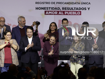 Claudia Sheinbaum Pardo receives the registration of sole pre-candidate for the presidency of Mexico by the National Regeneration Movement p...