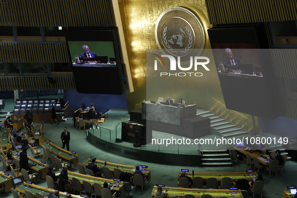 Burhan Gafoor Permanent Representative of Singapore to the United Nations chairs the Election of members of the Committee for Programme and...