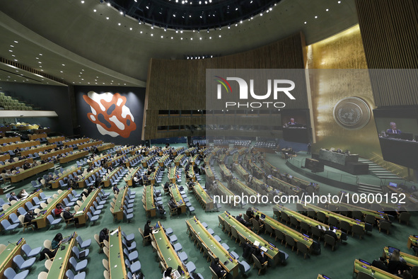 Burhan Gafoor Permanent Representative of Singapore to the United Nations chairs the Election of members of the Committee for Programme and...