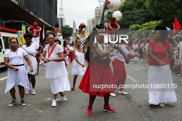 Protesters participate in a march to mark the celebrations for the 20th anniversary of the establishment of Black Consciousness Day, on Aven...