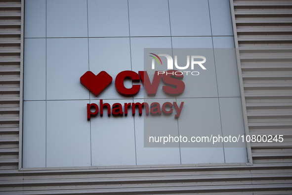 CVS Pharmacy logo is seen on the building in Los Angeles, United States on November 13, 2023. 