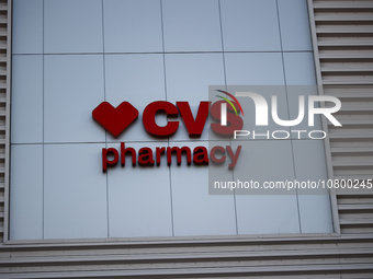 CVS Pharmacy logo is seen on the building in Los Angeles, United States on November 13, 2023. (