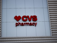 CVS Pharmacy logo is seen on the building in Los Angeles, United States on November 13, 2023. (