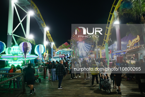 A view of the Pacific Park on the Santa Monica Pier in Santa Monica, United States on November 12, 2023. 