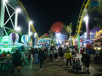 A view of the Pacific Park on the Santa Monica Pier in Santa Monica, United States on November 12, 2023. (