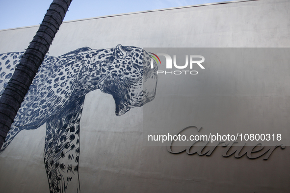 Cartier logo is seen at the store at Rodeo Drive in Beverly Hills, United States on November 13, 2023. 